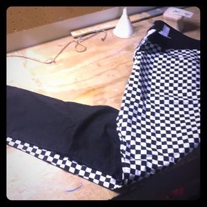 Black and white checkered jeans